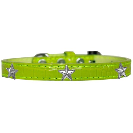 PET PAL Silver Star Widget Croc Dog CollarLime Green Size 20 PE788929